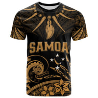 Custom Samoa Tatau T Shirt Gold Polynesian Ula Nifo LT13 Gold - Polynesian Pride