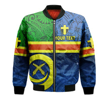 (Custom Personalised) Vanuatu Tafea Province Day Bomber Jacket Tafea Flag Color Style LT9 Unisex Blue - Polynesian Pride