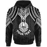 Tahiti Custom Hoodie Polynesian Armor Style Black Unisex Black - Polynesian Pride