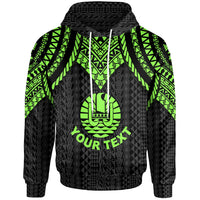 Tahiti Custom Hoodie Polynesian Armor Style Green Unisex Green - Polynesian Pride