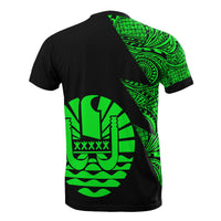 Tahiti T Shirt Polynesian Patter Green Flash Style - Polynesian Pride