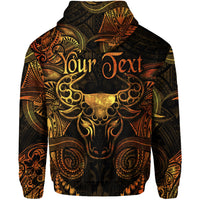 Custom Taurus Zodiac Polynesian Hoodie Unique Style Gold LT8 - Polynesian Pride
