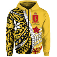 Custom Tonga Terra Marique Hoodie Gold Polynesian Minimalist Style LT9 Zip Hoodie Gold - Polynesian Pride