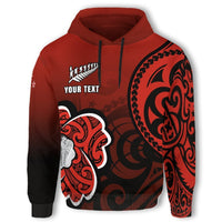 Lest We Forget Maori Poppy Flowers Hoodie Customized Unisex Black - Polynesian Pride