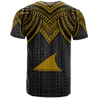 Tokelau Custom T Shirt Polynesian Armor Style Gold - Polynesian Pride