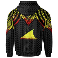 Tokelau Custom Zip up Hoodie Polynesian Armor Style Reagge - Polynesian Pride