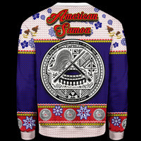 American Samoa Christmas Sweater - Santa Claus Polynesian Tattoo - Polynesian Pride