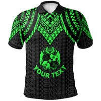 Tonga Custom Polo Shirt Polynesian Armor Style Green Unisex Green - Polynesian Pride