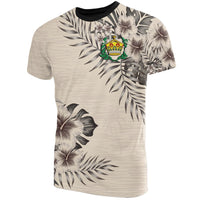 Tonga T Shirt Tonga Royal Crown Beige Hibiscus Unisex Beige - Polynesian Pride