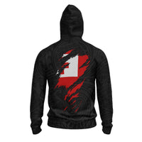 Polynesian All Over Print Hoodie Tonga In Me - Polynesian Pride