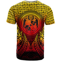 Tonga T Shirt Circle Pattern Yellow - Polynesian Pride