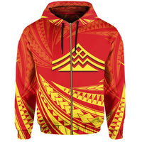 Hawaiian Mauna Kea Polynesian Zipper Hoodie Tornado Style - Polynesian Pride