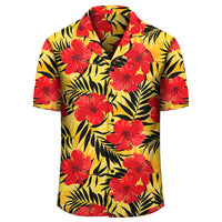 Tropical Flowers And Palm Leaves Hawaiian Shirt - Polynesian Pride