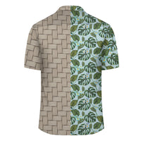 Tropical Flowers Monstera Leaf Lauhala Moiety Hawaiian Shirt - Polynesian Pride