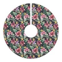 Tropical Flowers, Palm And Leaves Tree Skirt - Polynesian Pride