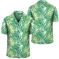 Tropical Leaves Jungle Monstera Leaf Hawaiian Shirt Unisex Black - Polynesian Pride