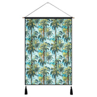 Tropical Palm Trees Blue Hanging Poster - AH Hanging Poster 43 x 65 cm Cotton And Linen - Polynesian Pride