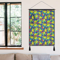 Tropical Pattern Mix Hanging Poster - AH Hanging Poster 50 x 75 cm Cotton And Linen - Polynesian Pride