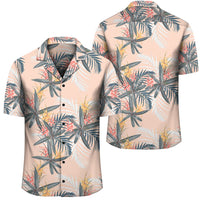 Tropical Pattern Pink Hawaiian Shirt Unisex Black - Polynesian Pride