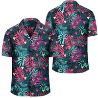 Tropical Pattern Hawaiian Shirt Unisex Black - Polynesian Pride