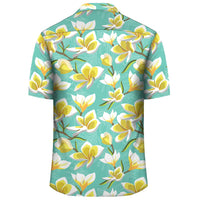 Tropical Plumeria Blue Hawaiian Shirt - Polynesian Pride