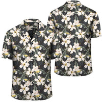 Tropical Toucans Hibiscus Palm Leaves Hawaiian Shirt Unisex Black - Polynesian Pride