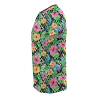 Hawaii Tropical Hibiscus Banana Leafs T Shirt - Polynesian Pride