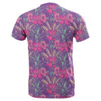 Hawaii Tropical Hibiscus Purple T Shirt - Polynesian Pride