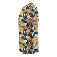 Hawaii Tropical Jungle Parrots and Flamingos Pattern T Shirt - Polynesian Pride