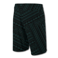 Hawaii Kakau Polynesian Kanaka Map Board Shorts - Turquoise - Polynesian Pride
