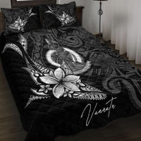 Vanuatu Quilt Bed Set - Fish With Plumeria Flowers Style - Polynesian Pride