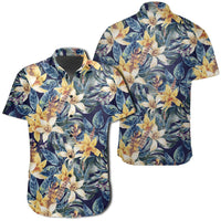 Hawaiian Shirt - Vintage Floral Shirt Unisex Black - Polynesian Pride