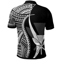 Hawaii Polo Shirt White Polynesian Tentacle Tribal Pattern - Polynesian Pride
