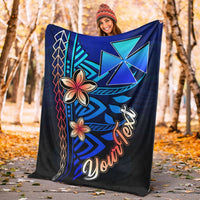 Wallis and Futuna Custom Personalised Premium Blanket - Vintage Tribal Mountain - Polynesian Pride