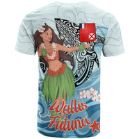 Wallis and Futuna T Shirt Polynesian Girls With Shark - Polynesian Pride
