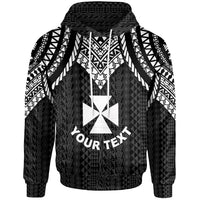 Wallis and Futuna Custom Hoodie Polynesian Armor Style Black Unisex Black - Polynesian Pride