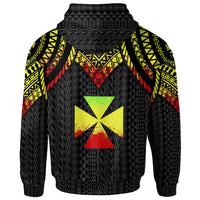 Wallis and Futuna Zip up Hoodie Polynesian Armor Style Reagge - Polynesian Pride