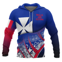 Wallis nd Futuna Coat of rms Hoodie Polynesian Pattern Unisex Blue - Polynesian Pride