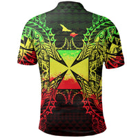 Wallis and Futuna Polo Shirt Wallis and Futuna Coat Of Arms Map Polynesian Tattoo Reggae - Polynesian Pride