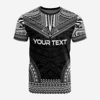 Wallis and Futuna Custom T Shirt Wallis and Futuna Coat of Arms Polynesian Chief Tattoo Black Version - Polynesian Pride