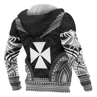 Wallis nd Futuna Polynesian Chief Custom Hoodie Black Version - Polynesian Pride