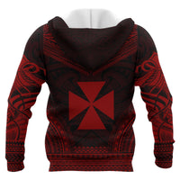 Wallis nd Futuna Polynesian Chief Custom Hoodie Red Version Unisex Red - Polynesian Pride