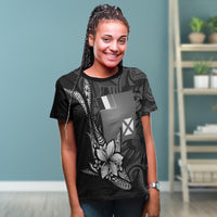 Wallis and Futuna Custom T Shirt Fish With Plumeria Flowers Style - Polynesian Pride