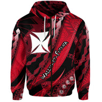 Wallis et Futuna Hoodie Artsy Style Black LT9 Zip Hoodie Black - Polynesian Pride