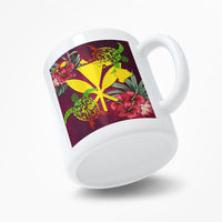Kanaka Map Turtle Hibiscus Mug - Red Velvet - AH - Polynesian Pride