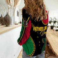Vanuatu Father Lini Day Women Casual Shirt Simple Style LT7 - Polynesian Pride