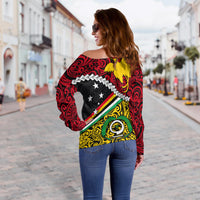 PNG Torba Day Off Shoulder Sweater Happy Day LT6 - Polynesian Pride