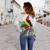 Papua New Guinea And Southern Highlands Province Off Shoulder Sweater LT6 - Polynesian Pride