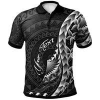 Solomon Islands Polo Shirt Custom Polynesian Pattern Style Unisex Black - Polynesian Pride