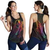 Yap State Women's Racerback Tank - Butterfly Polynesian Style - Polynesian Pride